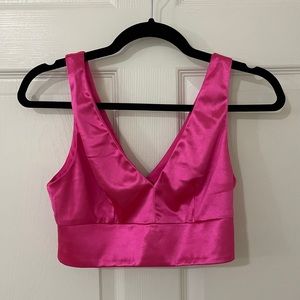Hot pink crop top S